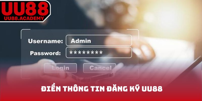 Điền thông tin đăng ký UU88