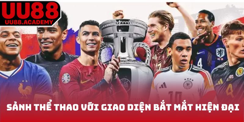 Sảnh thể thao UU88 với giao diện bắt mắt hiện đại